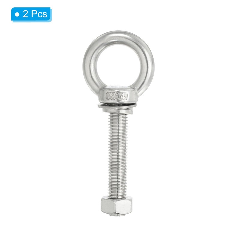 PATIKIL M14 x 80mm Lifting Shoulder Eye Bolt, 2Pcs 304