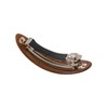 Vingtaine H7824-BR Barrette, Hair Clip, Studs, Oval Gloss, Elegant, Simple,