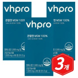 Vitamin House MSM 100% for joints 60 tablets x 3 MSM for middle-aged seniors / 비타민하우스 관절엔 MSM 100% 60정 x 3개 엠에스엠 중장년 시니어 노인