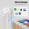 USB Wall Outlet Splitter, Multi Plug Outlet Extender with USB,