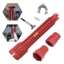 QYQRQF Basin Wrench, Faucet and Sink Installer Tool Multifunctional Plumbing Tool Pipe Extractor for Sink Bathroom Kitchen Toilet Plumbing