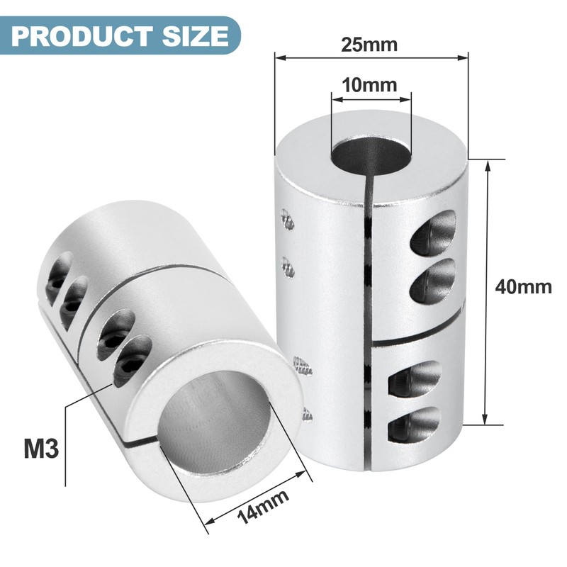 Shaft Coupling 10 mm x 14 mm Coupler Aluminium Alloy
