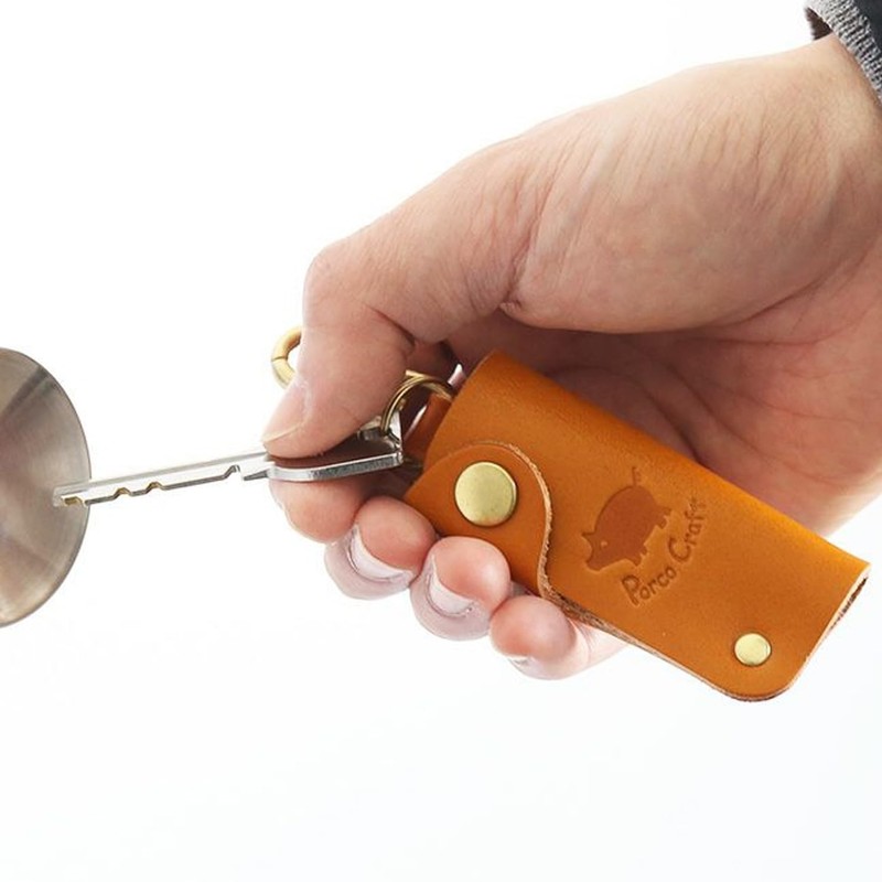 Polcolosso Compact Key Case, Original Tochigi Leather, Made in Japan,