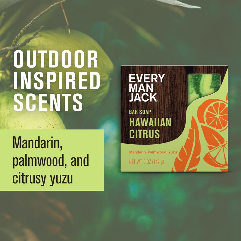 Every Man Jack Cold Processed Mens Bar Soap - Hawaiian