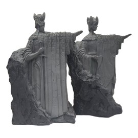 Large Decorative Bookends 9.5", Epic Fantasy-Themed Resin Book Ends for Shelves, Heavy-Duty Book Stopper Dividers - Middle-Earth Inspired Decor for Office/Library/Home (Large (9.5 inch))