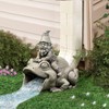 CT DISCOUNT STORE Cute, Playful Cat, Gnome and Frog Downspout