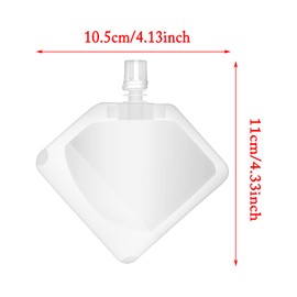 ONLYKXY 25pcs Portable Fluid Packing Bags Travel Makeup Bag Refillable Empty Squeeze Pouch Plastic Stand Up Pouches Storage for Lotion Shampoo Face Cream Soap, White, 11x10.5x1.5cm/4.33x4.13x0.59inch