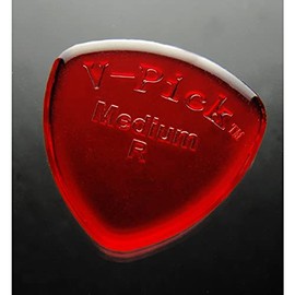 V-Picks™ Medium Round Guitar and Mandolin Picks for Guitar and Mandolin 2.75 mm Ruby Red