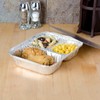 Disposable 3 Compartment Aluminum Dinner Foil Pan/Tray with Board Lids