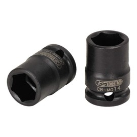 KS Tools 515.1510 3/8 Inch Hexagonal Impact Socket, Short, 10 mm