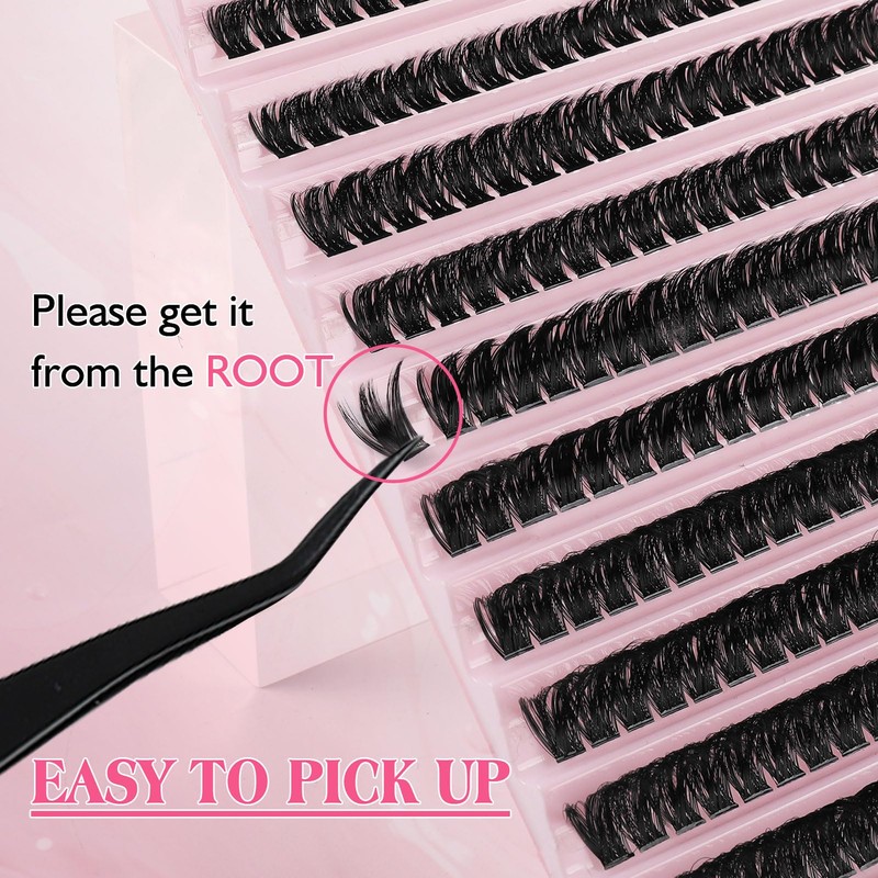 Sixstarhair Individual Lashes 80D DIY Eyelash Extensions Volume Cluster Lashes