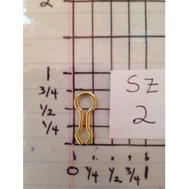 Do-It Wire Eyes - Brass Eyes, #2 Brass Finish