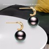 GLESOS Composite Pearl Earrings Round Ball Pearls Earrings Hypoallergenic Imitation