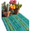 Del Mex Woven Rebozo Style Mexican Table Runner Scarf (Mint