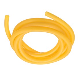 TOP-VIGOR Natural Latex Rubber Tubing, 10mm ID x 14mm OD Rubber Tubing, Highly Elastic and Strong Hose for Sports Exercise Stretching Laboratory, Home Hose Tube, Yellow