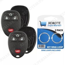 RemoteSuperMarket 2 Replacement for Chevy Silverado Suburban 1500 Remote Key Fob 4b rs Shell Case
