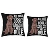 Chocolate Labs Chocolate Lab Owner Chocolate Labrador Lover Throw Pillow