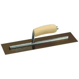 Concrete Finishing Trowel 16 X 5 Gold Curved Wood Handle