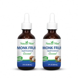 Flavored Liquid Monk Fruit Sweetener Optimized with Erythritol 2oz - Coconut Flavor | 2-PK