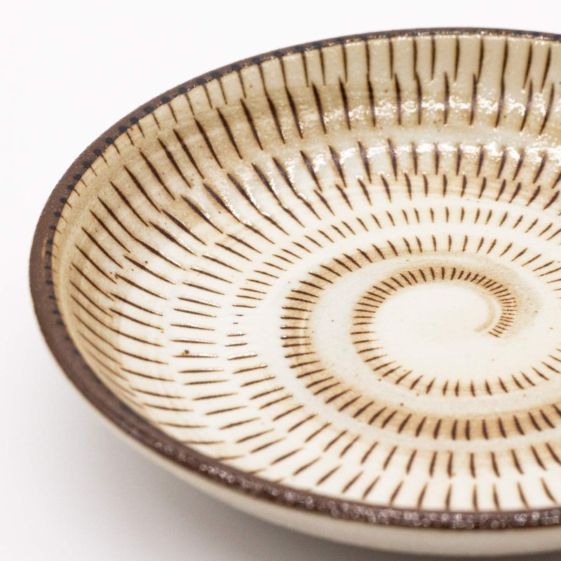 Ichikyu Mino Ware Plate, Diameter Approx. 5.1 inches (13 cm),