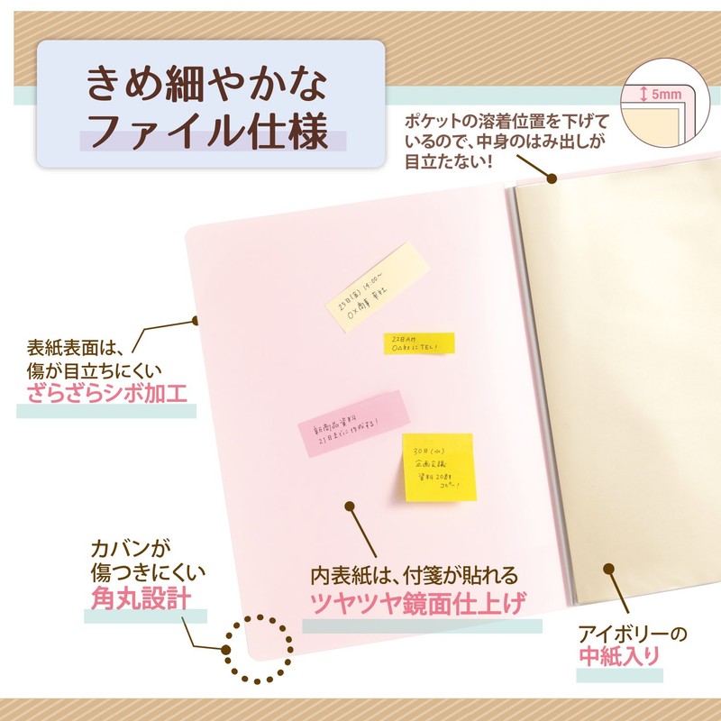 Plus 98-680 Pasty Smart Clear File, A4 Vertical, 20 Pockets,
