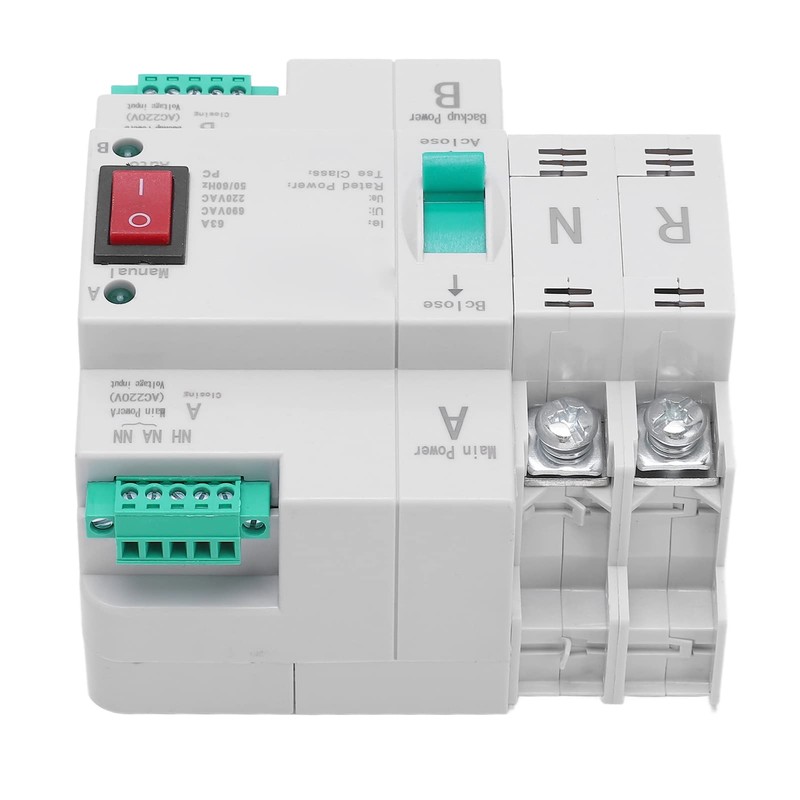 2P Dual Power Automatic Transfer Switch Electric DIN Rail Selector