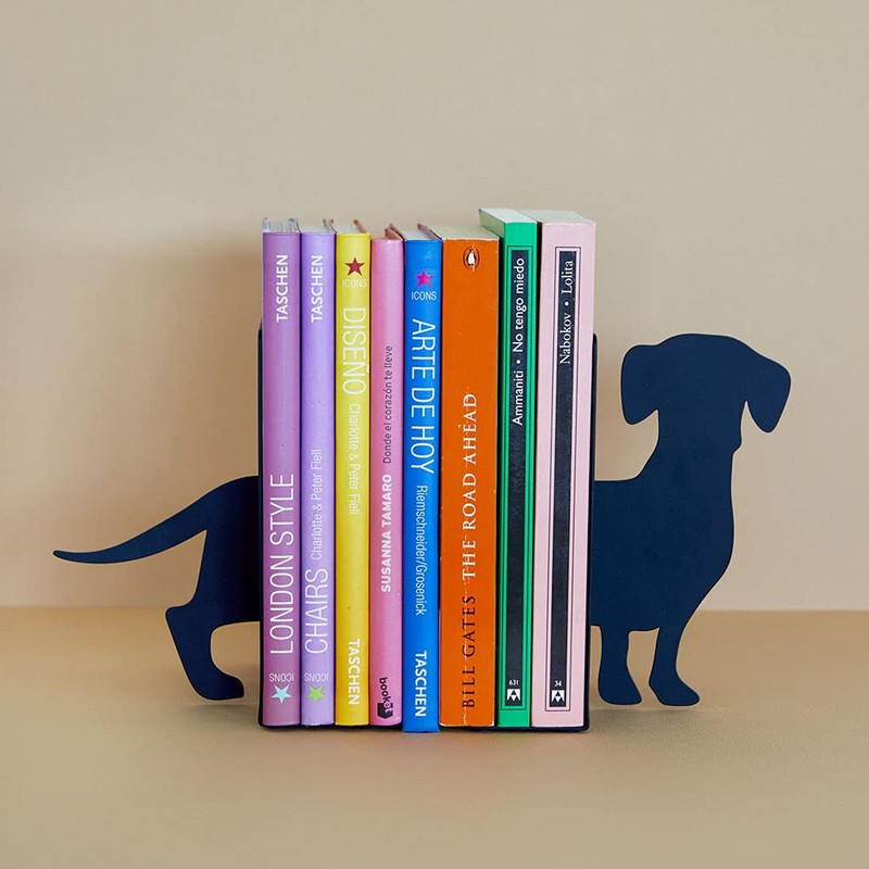 Balvi Bookend Teckel Colour black Dog shaped Support for books