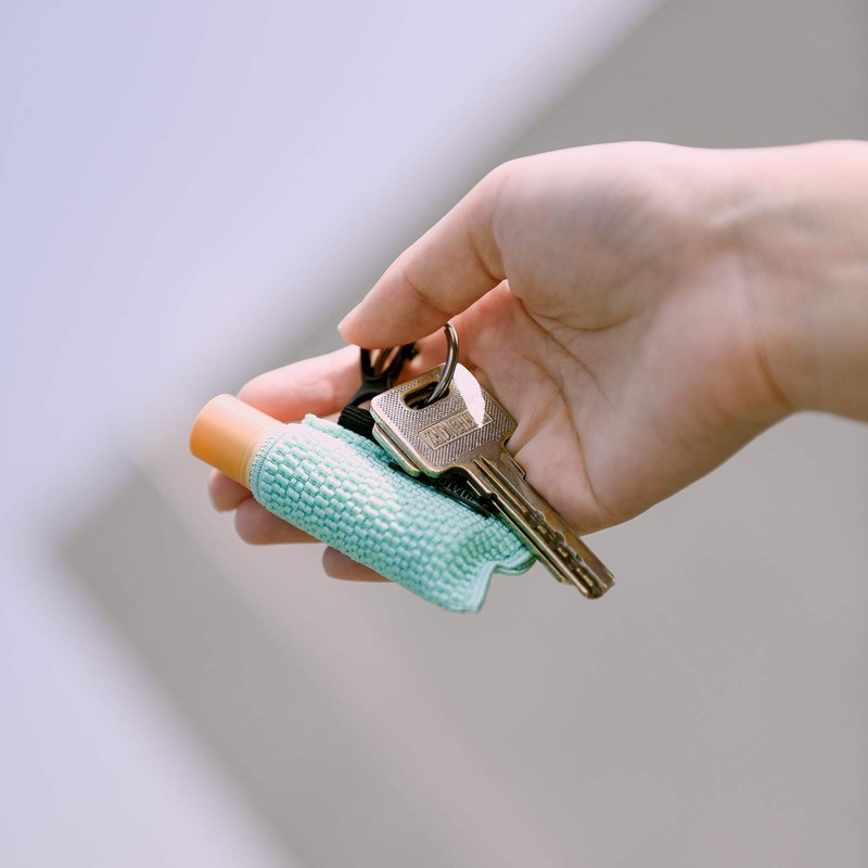 Beautyflier Cute Elastic Lip Balm Holder Keychain, Lipstick Sleeve Lip