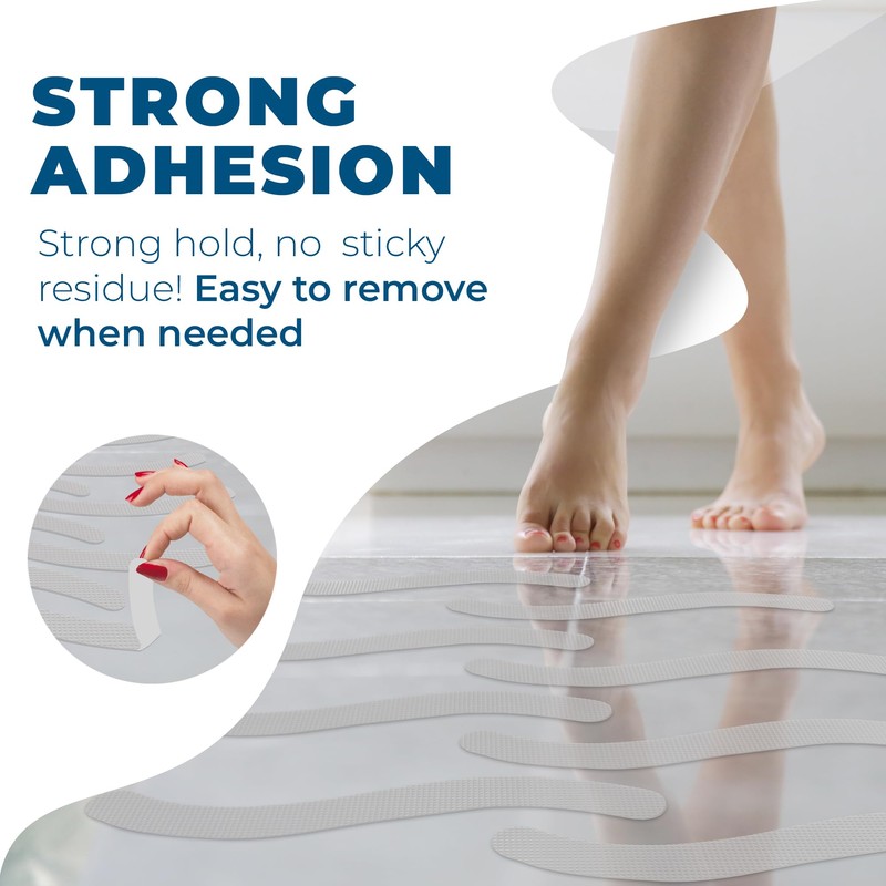 Homergy Anti Slip Shower Stickers 24 PCS, Invisible Non-Slip Shower