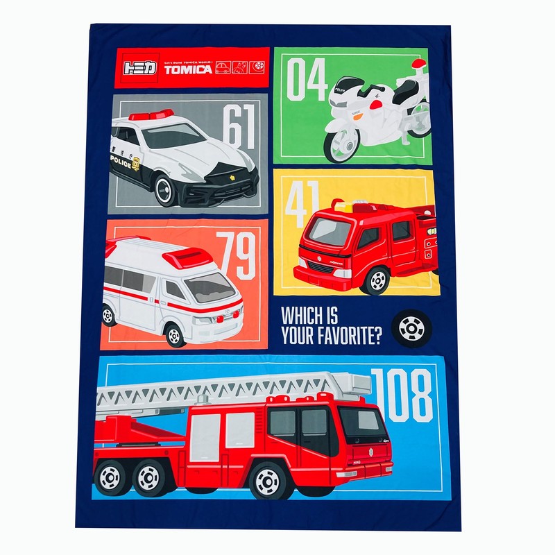 MORIPiLO 4621526 Tomica Emergency Vehicle Duvet Cover, Single, 51.2 x