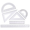 Zotemo 6-Piece Clear Math Geometry Set with 12-Inch and 6-Inch