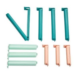 10 Mixed Food Storage and Bag Sealing Clips - Assorted Colours