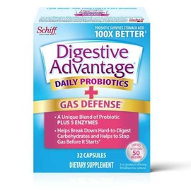 Digestive Advantage Schiff Digestive Advantage Daily Probiotics + Gas Defense Capsules 32 Count