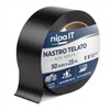 NIPA IT Nastro Americano Telato Nero, 50mm x 25 metri,