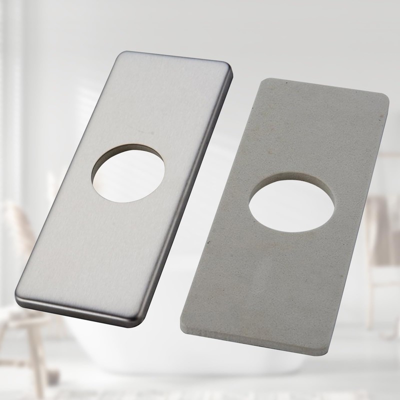 BWE Sink Faucet Hole Cover, Deck Plate Escutcheon for Bathroom
