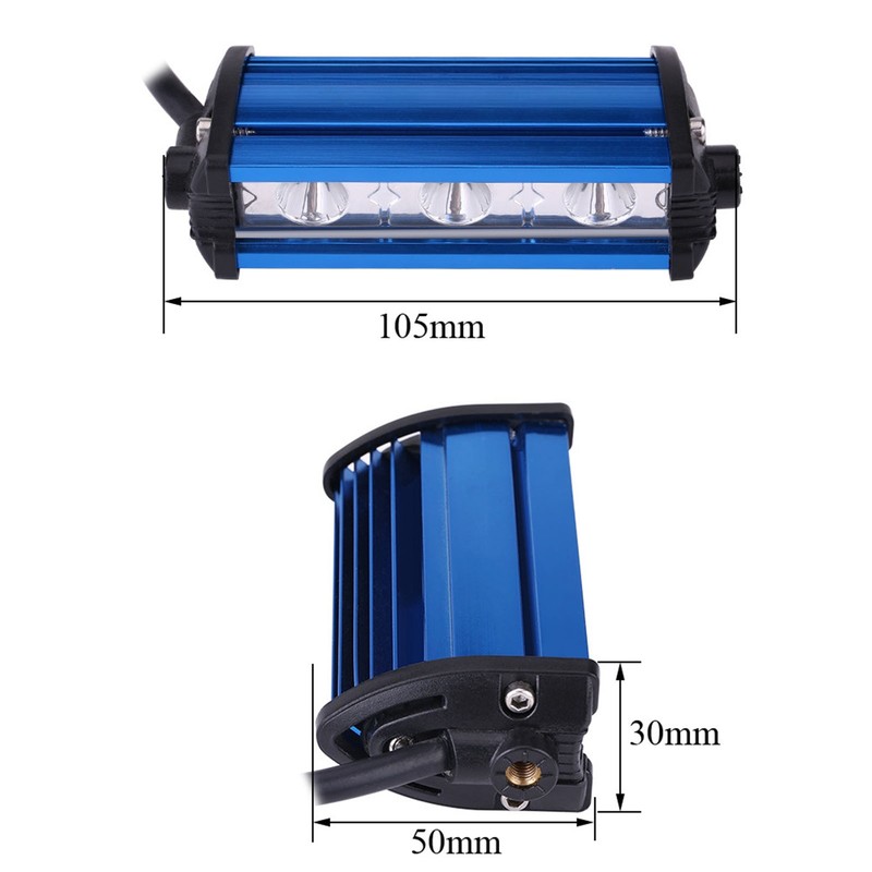 9W 4 Inch 3 LED Spot Beam Work DRL Light