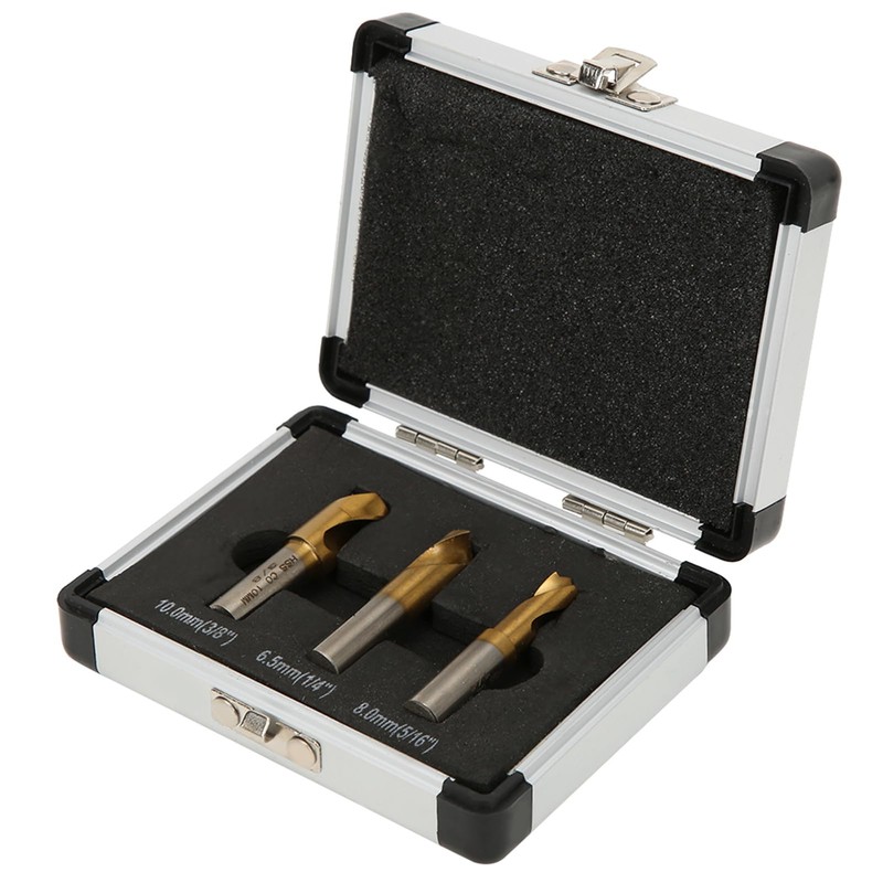 3Pcs Spot Weld Drill Bits, High Speed Cobalt Steel Spot