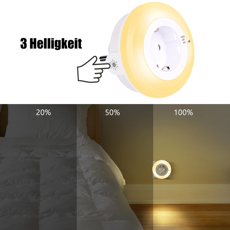 emotionlite Night Light Socket with Twilight Sensor, LED Night Lamp,
