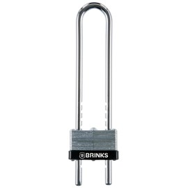 BRINKS - 44mm Laminated Steel Keyed Padlock with Adjustable Shackle - Chrome Plated with Hardened Steel Shackle