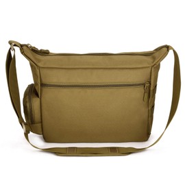 ArcEnCiel Tactical Messenger Bag Men Military MOLLE Sling Shoulder Pack Briefcase Assault Gear Handbags Utility Carry Satchel with Patch (Coyote Brown)