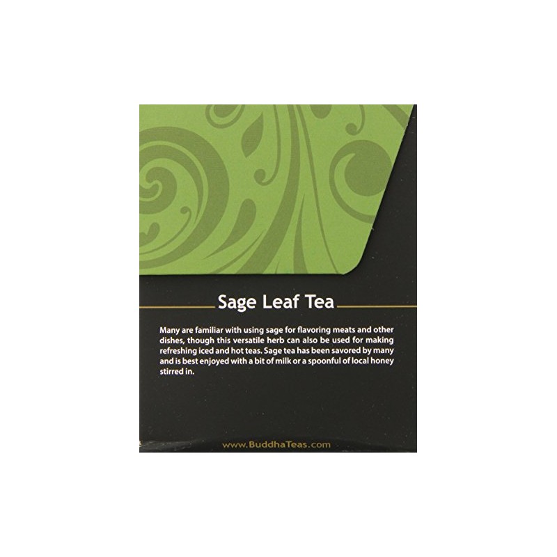 Buddha Teas Sage Leaf Tea, 18 Count (Pack of 6)