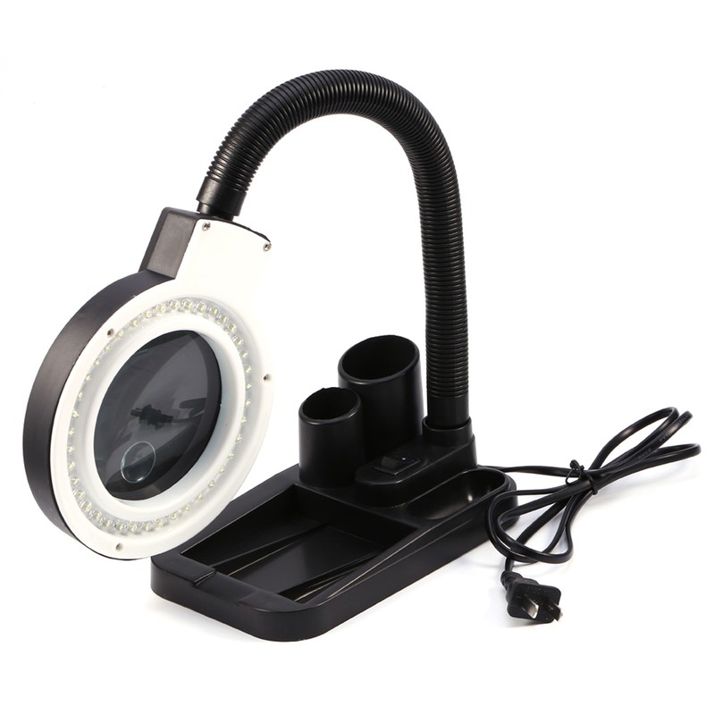 40 LED Illuminated Lighting 5X 10X Stand Magnifier &amp; Desk