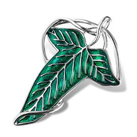 Bahamut Elegant Elven Green Tree Leaf Enamel Pins Brooch for Women Men,Lotr Jewellery Gifts (Green Leaf Brooch)