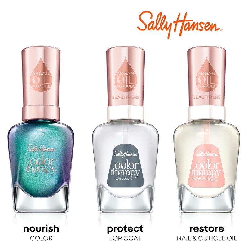 Sally Hansen Color Therapy Nail Polish, Reflection Pool, Pack of