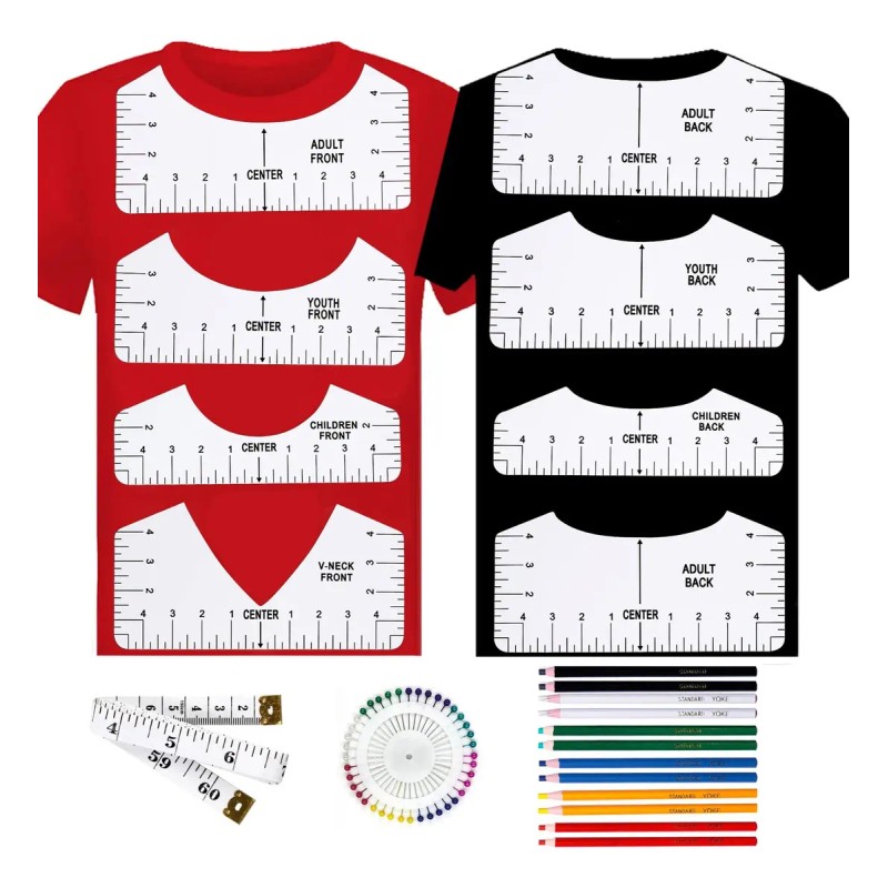 Regla Camiseta Playera Impresión Cinta Métric Herramient Kit
