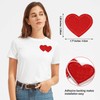 12 Pcs Red Heart Patch Iron On Decals for Clothes