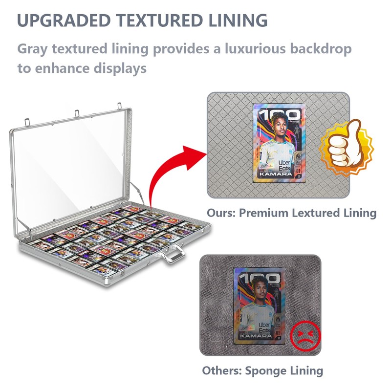 Hupsjer Card Display Case Large Aluminum 34" L x 22"