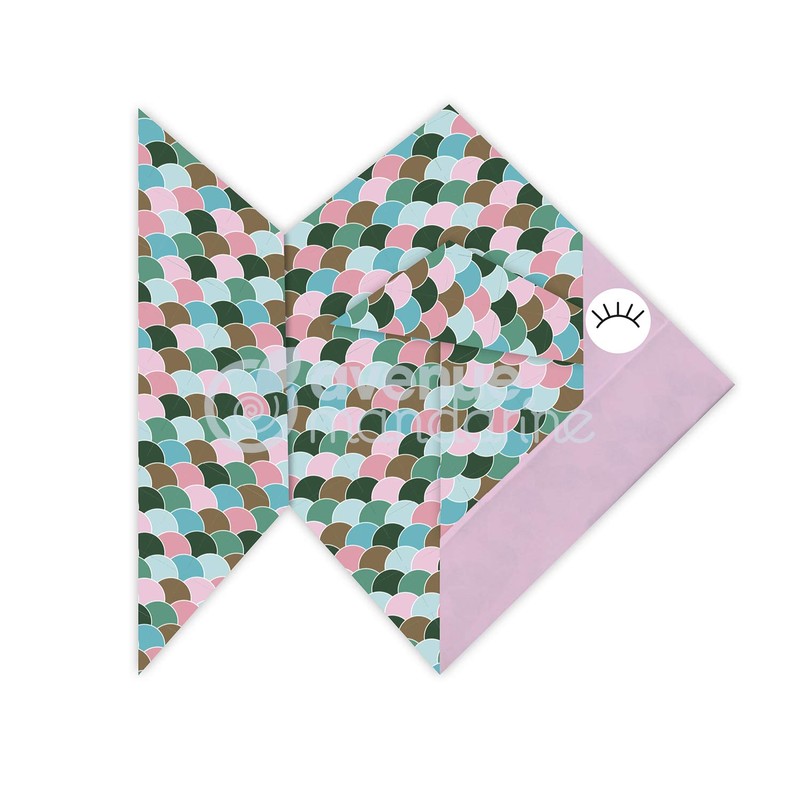 Avenue Mandarine OR511C Origami Paper with 60 Sheets, Printed on
