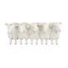 Creative Co-Op Resin Sheep Planter with Distressed Finish, White