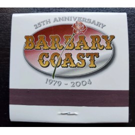 Barbary Coast Casino Las Vegas 25th Anniversary Unstruck 30 Strike Matchbook